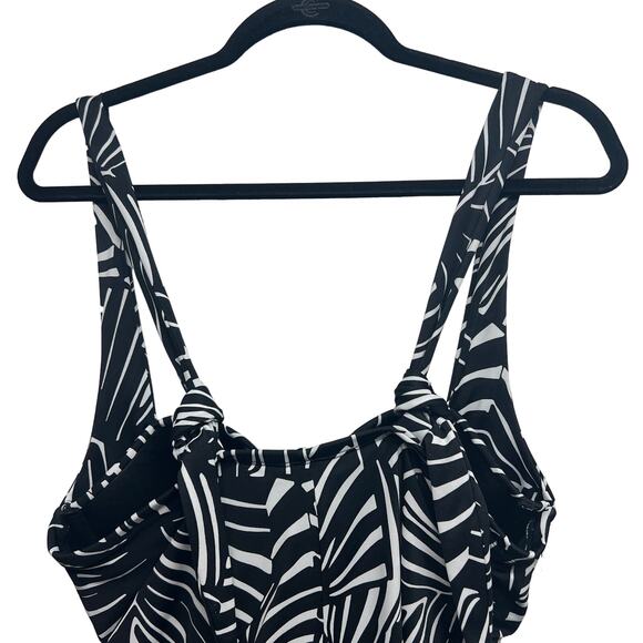 Lane Bryant Black & White Women's Bathing Suit Size 16 Padded Cups - Picture 9 of 16